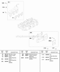 Exhaust Manifold Intake Manifold Diagram and Parts List for 432447-0105-E2  Briggs and Stratton Engine